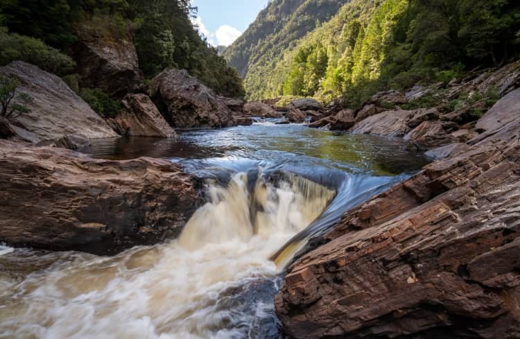 The Franklin – Gordon Wild Rivers National Park lies in the heart of the Tasmanian Wilderness World Heritage Area.